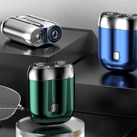 Mini Dual-Head Electric Shaver, 2025 New Upgrade Pocket Shaver USB Mini Shavers for Men, Washable Double Head Razor, Rechargeable Waterproof Compact Electric (Blue) Mini Dual-Head Electric Shaver, 2025 New Upgrade Pocket Shaver USB Mini Shavers for Men, Washable Double Head Razor, Rechargeable Waterproof Compact Electric (Blue)