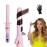 Automatic Self Rotating Curling Iron 1.1 Inch Professional Hair Curler with LED Display, Fast-Heating Curling Wand for Long & Short Hair, Perfect Hair Waver Styling Tool, (Pink Gradient)