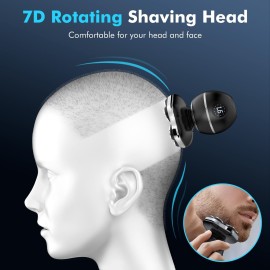 ETENTOUS Head Shavers for Bald Men, 2025 Upgraded Magnetic Head Shaver, Waterproof Wet/Dry Bald Head Shavers for Men, 6-in-1 Shaving Kit Electric Shaver