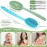GEENOA Silicone Face & Back Scrubber Set, Manual Face & Body Scrubber Exfoliator with Soft Bristles and Non-Slip Handle, Back Brush Bath Brush with 2 Detachable Brush Heads(3PCS Black Set)