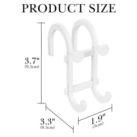 Linkidea Shower Razor Holder, Loofah Razor Storage Stand, Bathroom Shower Razor Hook Compatible with Gillette ProGlide Power, Vector 3, Mach 3, Venus Platinum&ComfortGlide (White)