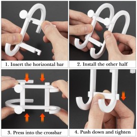 Linkidea Shower Razor Holder, Loofah Razor Storage Stand, Bathroom Shower Razor Hook Compatible with Gillette ProGlide Power, Vector 3, Mach 3, Venus Platinum&ComfortGlide (White)