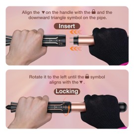 Vylto 5 in 1 Curling Iron Set-Instant Heat Hair Curling Wand Set with Curling Brush,4 Interchangeable Ceramic Wands (0.35-1.25) and Heat Protective Glove & 2 Clips for Girls and Women