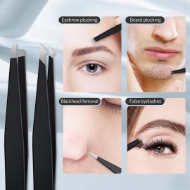 MIYADIVA 40X Magnifying Mirror, 3.5 Inch Round Compact Mirror with Suction Cup, Stainless Steel Tweezers, Perfect for Makeup, Eyebrows, Beards, Travel