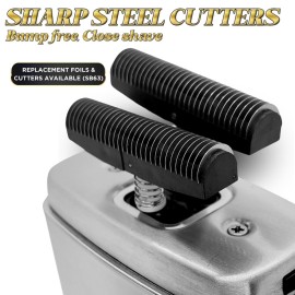 Supreme Trimmer Crunch Electric Razor for Men | 150 Minute Runtime, Waterproof Wet/Dry Men\'s Electric Corded/Cordless Double Foil Shaver for Stubble | STF602