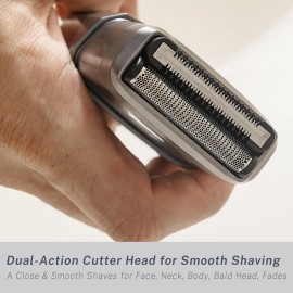 Compact Travel Electric Foil Shavers for Men Face - Portable Electric Razors for Mens Bald Head Body Waterproof Wet/Dry - Dual-Action Blades for Close Shaving - USB-C Rechargeable Compact Travel Electric Foil Shavers for Men Face - Portable Electric Razors for Mens Bald Head Body Waterproof Wet/Dry - Dual-Action Blades for Close Shaving - USB-C Rechargeable