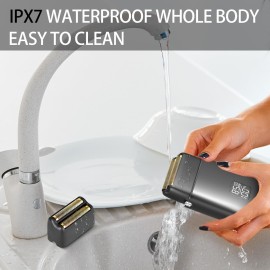 Electric Razor for Men, Electric Foil Shavers, 3-Speed Foil Shaver with Double Floating Blades, IPX7 Waterproof Wet/Dry Shaver, 90 Min Runtime, LED Display, Travel Lock, Gifts for Men