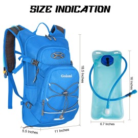 Hydration Backpack,Lightweight Hiking Backpack with 2L Water Bladder,Insulation Water Backpack for Men Women,Hydration Pack for Biking, Running, Festival,Camping