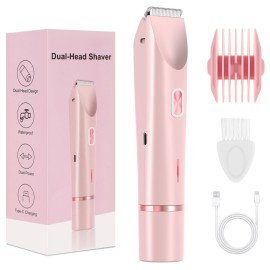 CheckSimple 2025 New Glow Aura Bikini Shaver,Glowshave 2-in-1 Women\'s Body Shaver(Pink)