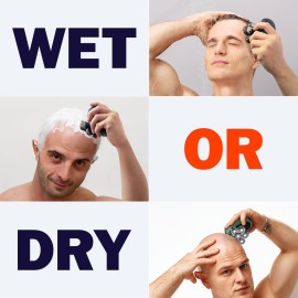 7D Head Shavers for Bald Men - Toncoke Detachable Electric Razor Grooming Kit with Nose Hair Trimmer, IPX6 Waterproof Wet Dry Use LED Display USB-C Rechargeable 6-in-1 Rotary Shaver for Smooth Shaving