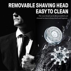 Mini Electric Shaver, 2024 New Fast Charging Digital Display Mini Portable with Mirror, USB Rechargeable Powerful Storm Shaver for Men Mini Electric Razor Beard Trimmer (Silver) Mini Electric Shaver, 2024 New Fast Charging Digital Display Mini Portable with Mirror, USB Rechargeable Powerful Storm Shaver for Men Mini Electric Razor Beard Trimmer (Silver)