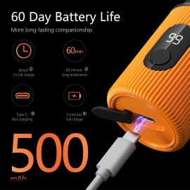 Mini Electric Shaver for Men-Type-C Fast Charging with High-Speed Motor,LED Digital Display,18 Precision Steel Blades, Trendy Dual Color Mini Design,Portable Electric Razor (Black, Small)